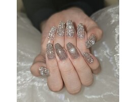 秋色フラッシュネイル