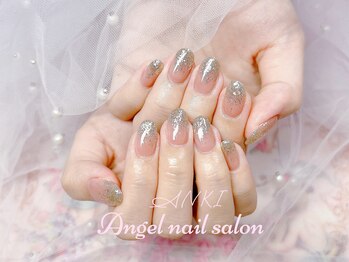 エンジェルネイルサロン(Angel nail salon)/ゴールドラメグラデーション