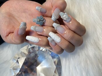 ラムネイル(Lamb nail)の写真/≪深爪・チビ爪でお悩みの方に≫自爪風長さ出し¥8000～！自然なのにスラッと長い憧れ美爪へ♪