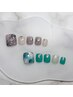 初回オフ無料☆フット定額デザインネイル¥9,900→￥9,000