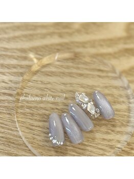 ファレノホワイト/定額ネイルデザイン/　冬