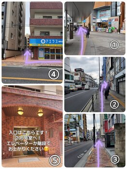 ロレインブロウ 調布店/調布駅中央口からのルートです