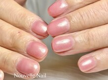 ヌーベルネイル(Nouvelle Nail)/ピンクワンカラーネイル
