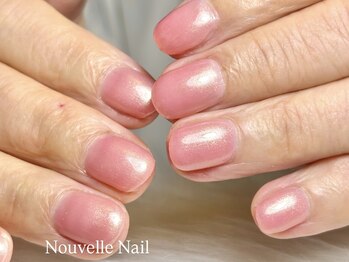 ヌーベルネイル(Nouvelle Nail)/ピンクワンカラーネイル