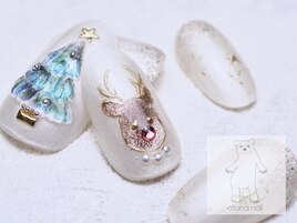 クリスマスネイル トナカイ