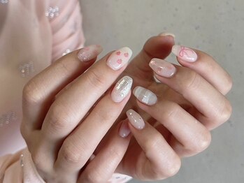 ニコルネイル(nicole nail)/シンプルガーリーネイル