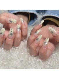 長さ出し☆星ネイル☆持ち込み