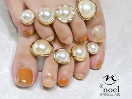 フット 金箔ミラーネイル