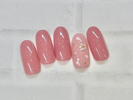 ワンポイント桜ネイル♪