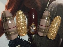 ネイルサロン リリオ(Nail Salon Ririo)/秋冬チェック柄ネイル