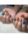 個性派べっ甲ネイル