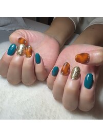 個性派べっ甲ネイル