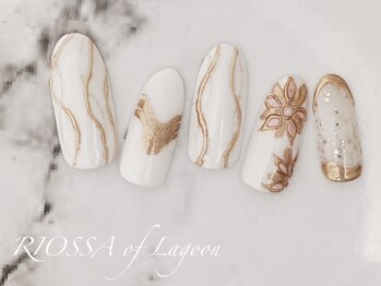 リオッサ オブ ラグーン(RIOSSA of Lagoon)/キラキラフラワーネイル