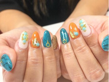 ネイルックバイナチュレルーム(Nailook by Nature Room)/ターコイズネイル★