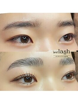アンドラッシュ アンドネイル 本郷三丁目駅前店(and lash/and nail)/［パリジェンヌ］×［眉HBL］