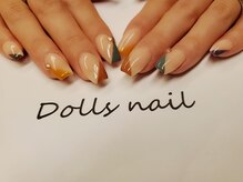 トータルビューティーサロン ドールズ(total beauty salon Dolls)/マルチカラー斜めフレンチ