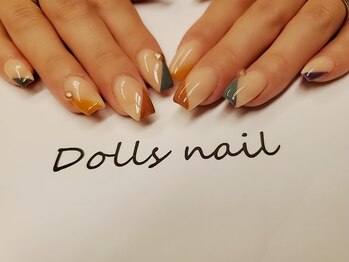 トータルビューティーサロン ドールズ(total beauty salon Dolls)/マルチカラー斜めフレンチ