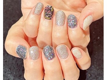 ジェー エス シー ネイル(J.S.C.nail)/ステンドグラスネイル/ラメ