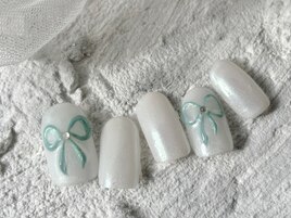 定額デザインB/リボンネイル