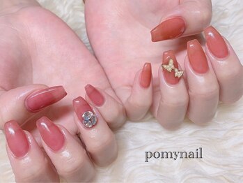 ポミーネイル 新宿西口店(pomy nail)/ワンカラー カラー、パーツ追加