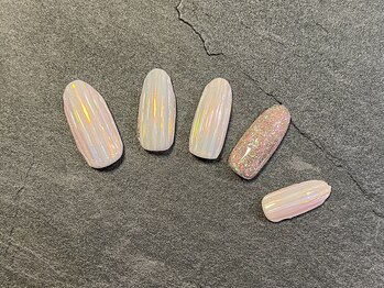 グラマーネイル(Glamor nail)/クリア×ラメ