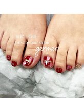 ジェルメ(germer)/クリスマスカラーフットネイル！