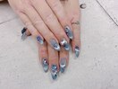 ブルーマグネットネイル