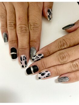 ジェルネイルステラ(gel nail Stella)/ダルメシアン