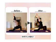 ラヴィンサラの雰囲気（継続は力なり/週1のレッスンでこの変化！鏡に映る自分に◎）