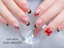 ベイビーブレス(BABY BREATH)/持ち込み☆バレンタインネイル
