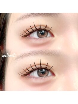 ミリミリ(milimili)の写真/可愛いまつ毛からキレイめまつ毛まで◎貴女だけの魅力UP☆一人一人に合ったデザイン提案で理想の目元へ♪