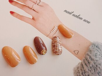 ソウ 難波店 nail salon Sou/Autumnツイードnail