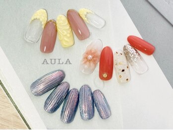 アイラッシュアンドネイルサロン アウラ(eyelash&nail salon AULA)の写真/人気のクリアネイルが映える自爪美人に!ノンサンディングジェルで本来の健康的なお爪へ☆ベース変更+¥500