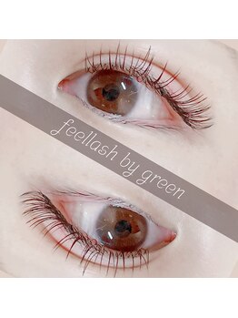 フィールラッシュ バイ グリーン(FEELLASH by green)/LEDマツエク◎C・Dカール100本