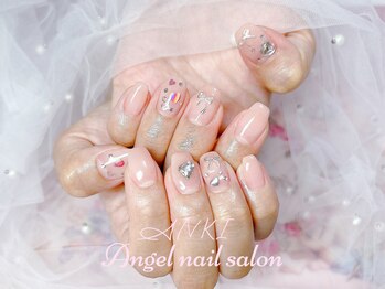 エンジェルネイルサロン(Angel nail salon)/リボンXハートXイニシャル