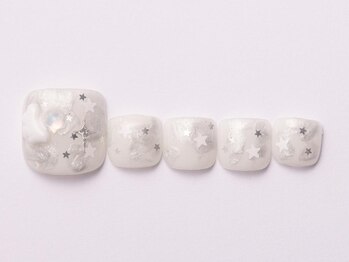 ジェミーネイル エビス(Jemiy nail ebisu)/キラキラモヤモヤ星羽10480yen