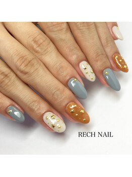 レッシュネイル サロンアンドスクール(RECH NAIL salon&school)/スタースタッズでオシャレに