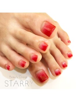 スターリー(STARRY)/赤　秋　グラデ　ラメ