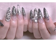 エムズ ネイルサロン(M2)/ブラックラメグラデーション