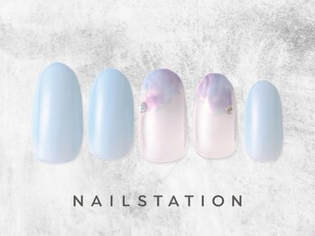 ネイルステーション ルミネ荻窪店(NAIL STATION)/さりげな梅雨ネイル／パラジェル