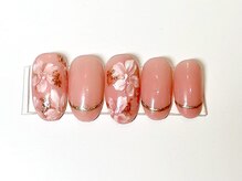 アンドミーネイル 蒲田(&me.nail)/桜 春ネイル 卒業式 ニュアンス