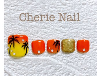 シェリーネイル(Cherie Nail)/夏のヤシの木フットネイル♪
