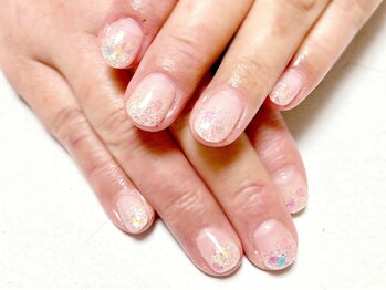 上品ラメの透明感グラデーション