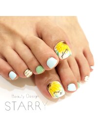 夏　ひまわり　向日葵　寒色