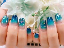 ダブルネイル(Double Nail)/[石田]ネイビーグラデーション