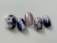 ネイルメゾン 天神店(NAIL MAISON)/もやもやピンク星韓国 ¥12500