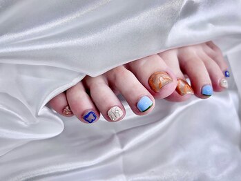 ルビーネイル 太閤通駅店(RUBY NAIL)/10本アート フットネイル