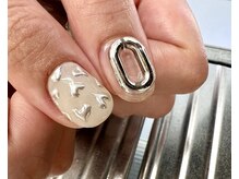 サイ(sai)/2本アートコース/白ネイル/冬