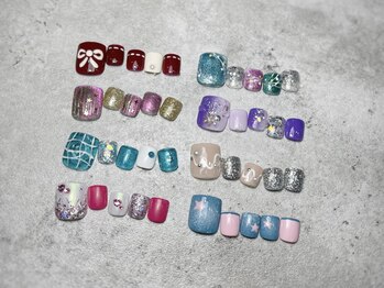 アクア AQUAの写真/【無料駐車場完備】フットジェル月替り定額6050円★新規オフ無料！フットバス&甘皮ケア付♪旬なアート多数