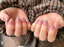 ネスネイル 池袋(Nes.nail)/フラワーネイル×チークネイル